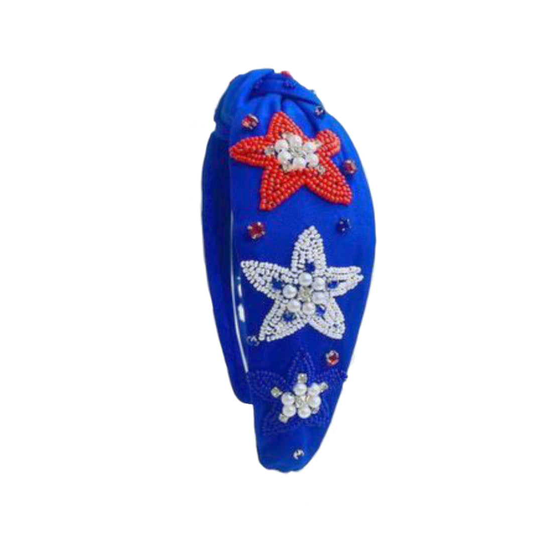 Flower Flag headband by Lululux Pearls