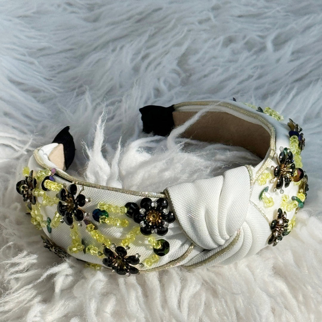 Gardenia headband by Lululux Pearls